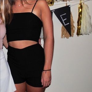 Silence + Noise | UO Black Cutout Romper